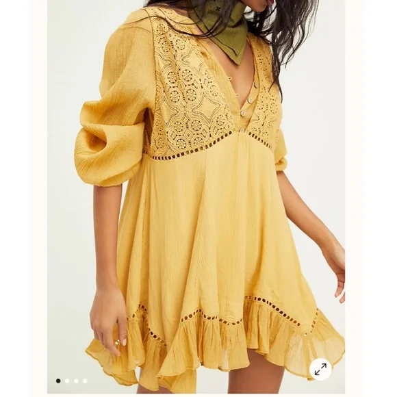 Free people yellow dress!